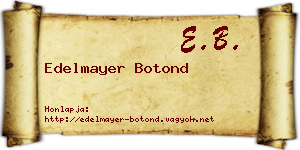 Edelmayer Botond névjegykártya