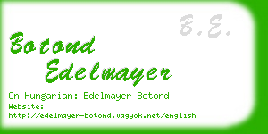 botond edelmayer business card